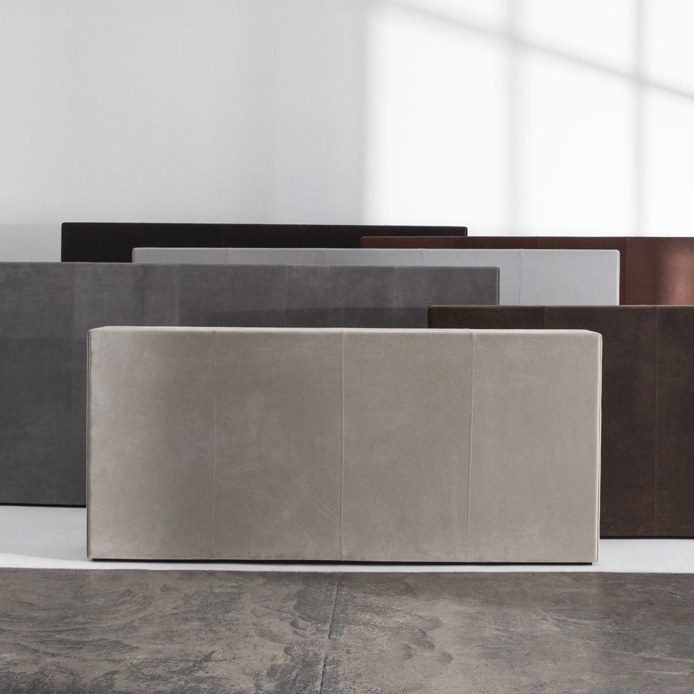 Room dividers in leather by Norm Architects and Laura Bilde